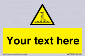 Custom warning artificial waterfall